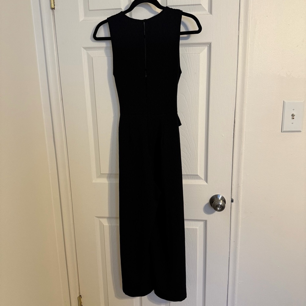 ASTR the Label Black Textured Jumpsuit | XS | Sleeveless Tie Waist | Wide Leg - Picture 4 of 4